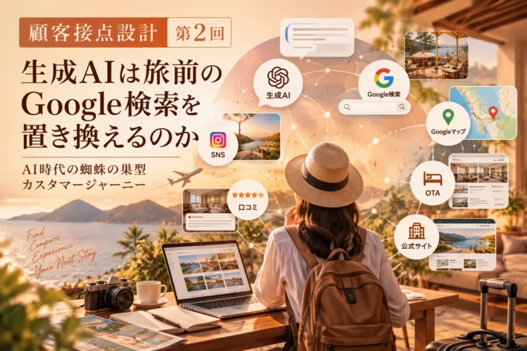 生成AIは旅前のGoogle検索を置き換えるのか｜ホテル・旅館のカスタマージャーニーと集客戦略【顧客接点設計 第2回】